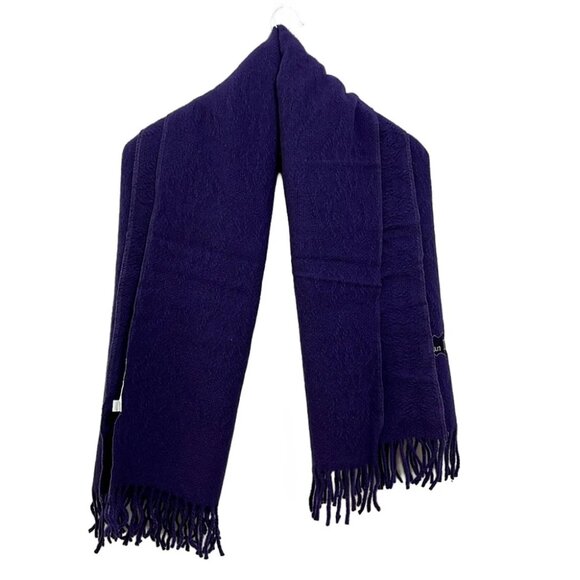 Auth DIOR/ChristianDior - Purple Wool Scarf - Picture 1 of 7